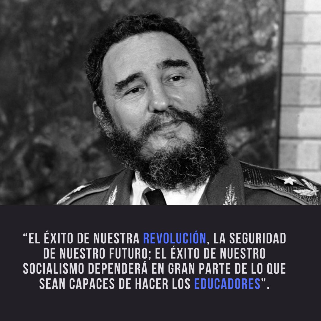 📅13 de julio de 1979 🎙️#FidelCastro: “El éxito de nuestra Revolución, la seguridad de nuestro futuro; el éxito de nuestro socialismo dependerá en gran parte de lo que sean capaces de hacer los educadores”.. 

 👉bit.ly/2tJRhIk