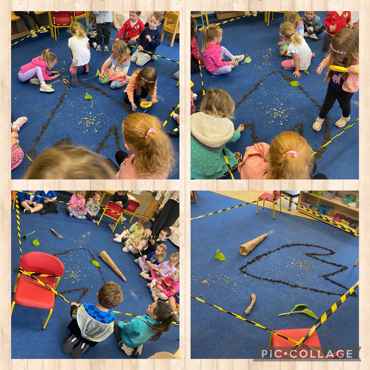 JenkinsMrsRJ's tweet photo. There have been some strange happenings in our classroom this week!🤔 Surely a dinosaur hasn’t made a visit to our classroom?!🦖We are on a mission to investigate! 🔎 @SychdynSchool https://t.co/ssqbAVWseZ