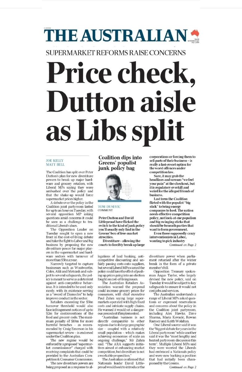 normboy562's tweet image. Dutton &amp;amp; Littleproud have said: We are only using this as a threat..
Another coalition policy that threatens and will never be used..
What a crock of shit, they did steal it from the Greens though. It didn&apos;t make sense then, it makes less sense now..
#LibSplit..🤣👇