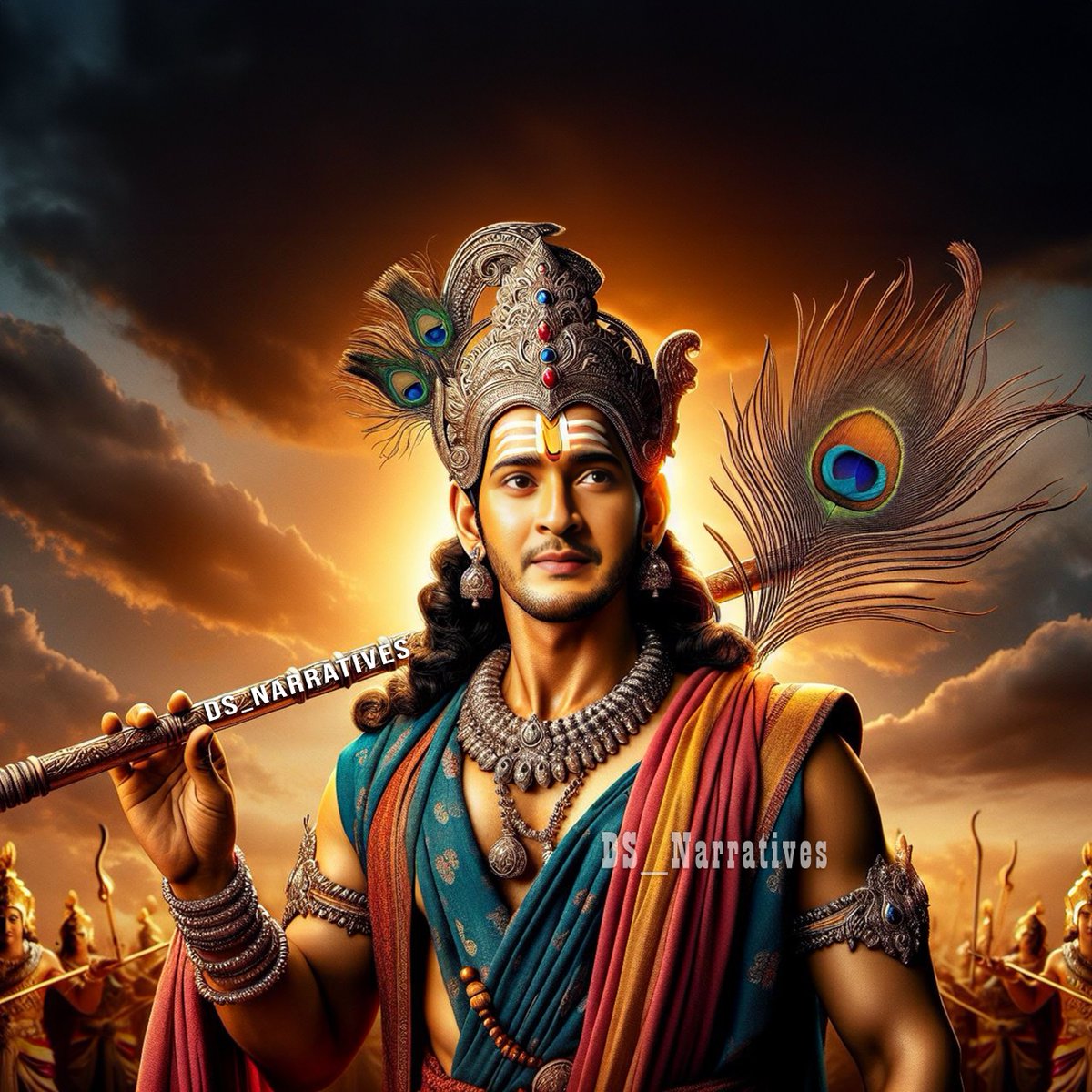 DsNarrative's tweet photo. @AlwaysRamCharan as #Arjuna #MaheshBabu𓃵 as #Krishna  #Mahabharata #KALKI2898AD‌‌ #Kalki https://t.co/p7ngmItP4m