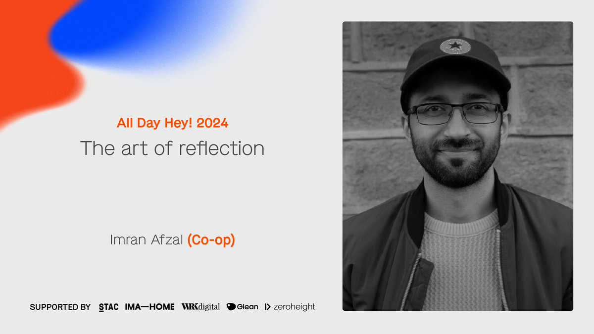 📺 Going live today:  Imran's talk!

Watch "The art of reflection" by Imran Afzal from All Day Hey! 2024 🎉

heypresents.com/talks/the-art-…