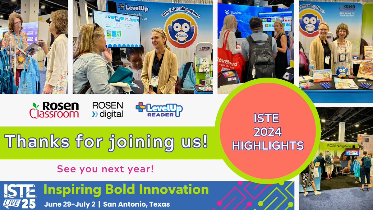 ISTELive 2024 was a hoot! 🦉✨

Thanks for making this year's conference such a success. See you next year in San Antonio!

#ISTELive #edtech #education #digitalliteracy #phonics #kidlit #scienceofreading