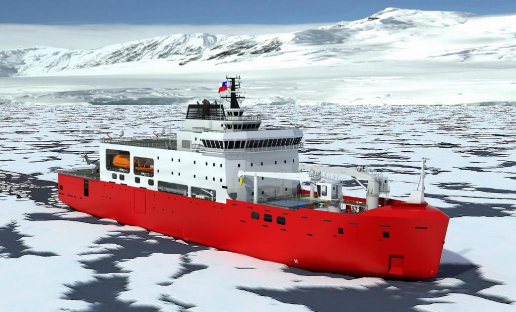 Armada_Chile's tweet photo. Vicealmirante Chávez: “Este Rompehielos fortalecerá la presencia de Chile en la Antártica, región con la cual nuestro país tiene un inalterable compromiso y proyección que nos demanda custodiarla y preservarla para la ciencia y la paz”

https://t.co/VlLqvzgeoS

#BuqueAntártico https://t.co/j2wGatEjgL