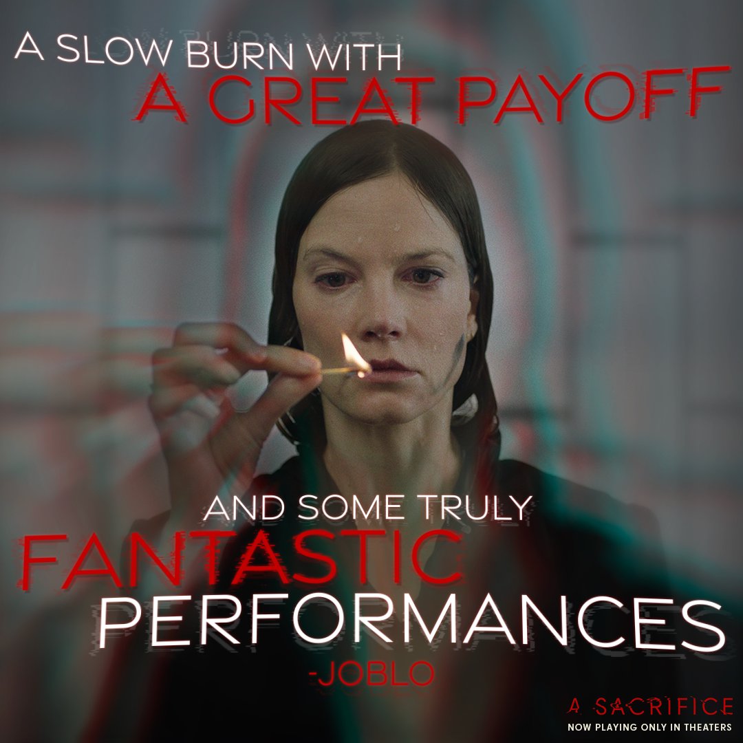 ASacrificeMovie's tweet photo. See the “truly fantastic performances” in #ASacrificeMovie (@joblocom) - now playing only in theaters. Get tickets: https://t.co/6mfSt4aNT0 https://t.co/CxuWLtyTZY