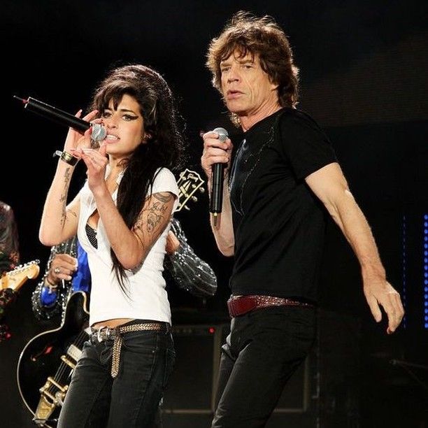 crockpics's tweet photo. Amy Winehouse  and Mick Jagger https://t.co/wjViiePkEx