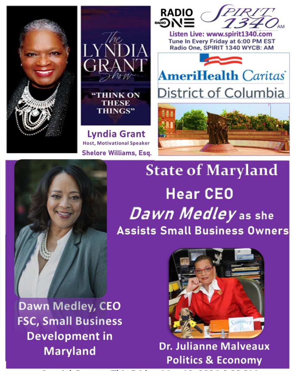 Tune into Radio One’s Spirit 1340 channel this Friday, July 5th at 6 PM to hear from FSC First’s CEO, Dawn Medley! Listen live to hear Dawn discuss how FSC First assists small, minority business owners in Maryland. 

Save this link to listen on Friday: myspiritdc.com/listen-live/