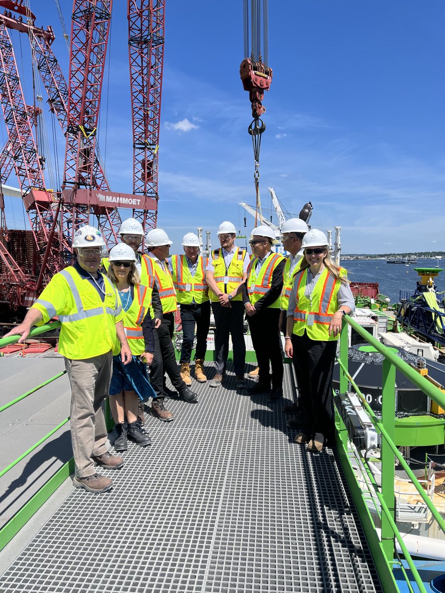 Mass_BTU's tweet image. Great day @ #VineyardWind in #NewBedford w/ CEO Klaus Moeller &amp;amp; Jen Cullen to discuss how the #ProjectLaborAgreement is working w/ delegation of Labor Leaders from #Denmark @ClausJensen Metal Workers @HenrikJensen Industrial Workers @MadsAndersen 3F ⁦@NABTU⁩ ⁦@AFLCIO⁩
