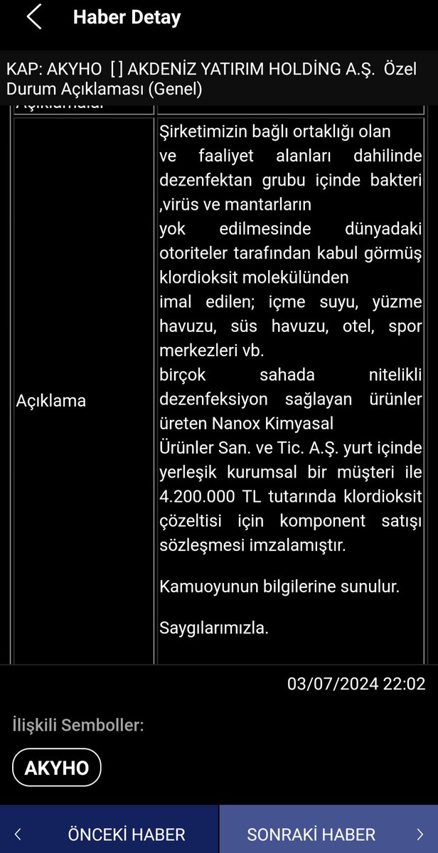 #akyho iş anlaşması haberi