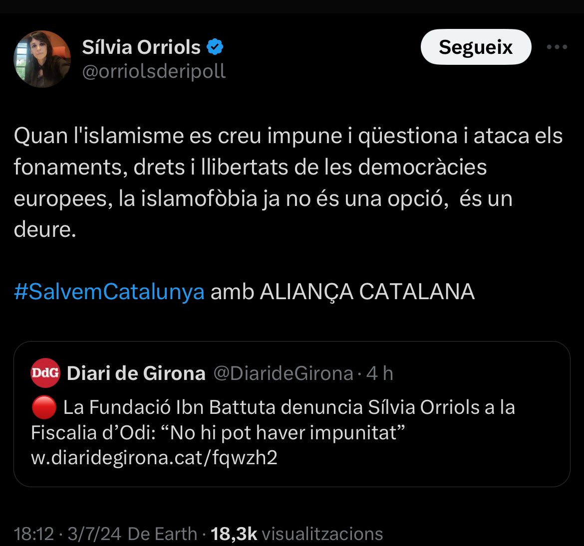 El deure que tenim i assumim és el de mantenir-nos fidels a la ineludible responsabilitat de la nostra única tradició: la lluita antifeixista.

Mai més, enlloc.
Fora nazis.