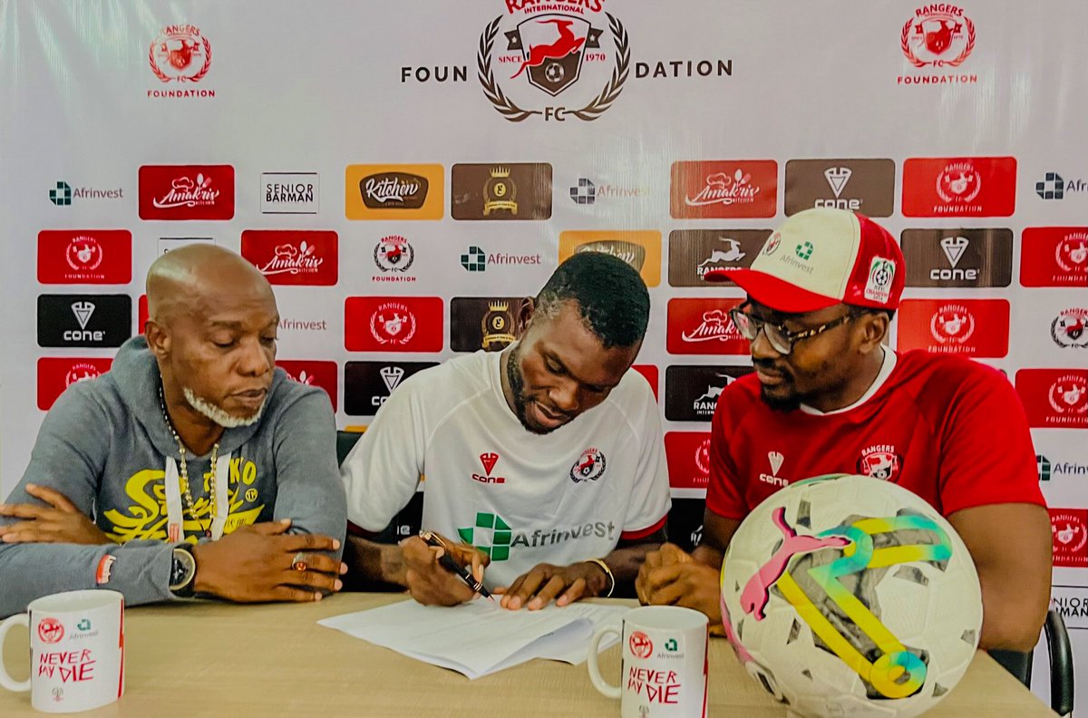 Rangers_Intl's tweet photo. Done and dusted. The trio of Nwobodo Somtochukwu, Garando Tekena, and Anayor Ogbonna have put pen to paper for us. More details soon… https://t.co/GSmeqZIRa1