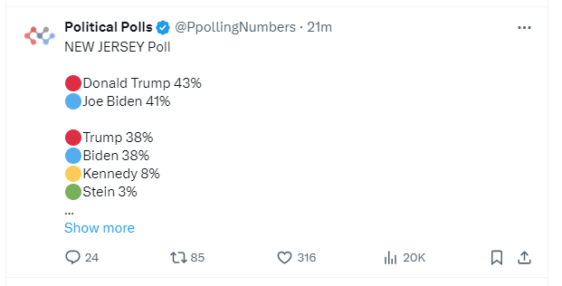 _oldturk's tweet photo. 🚨RED ALERT🚨
He's losing New Jersey!
NEW JERSEY!!!
cc @EmmaVigeland @majorityfm @TheYoungTurks @franifio @johniadarola @theserfstv @HumanistReport @MattBinder @ddayen @davidsirota @daviddoel
h/t @PpollingNumbers https://t.co/nZQkugmWj2
