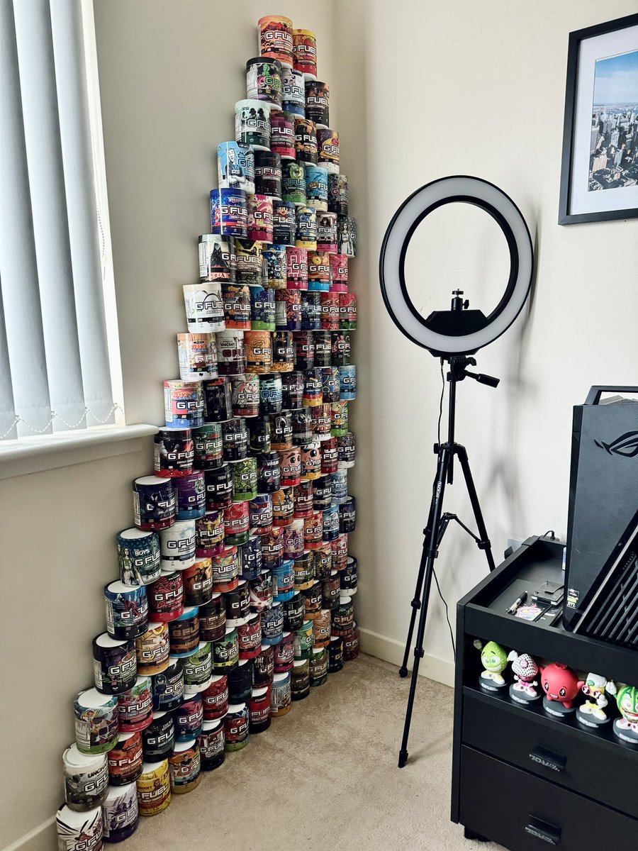 GammaLabs's tweet photo. Drop a photo of your #GFUEL Tower! 🤩 Build up your collection &amp; take advantage of our BOGO sale happening right now!! 🎁 

🛍️: https://t.co/MkMoGpheaX https://t.co/eKXd1TYbXl