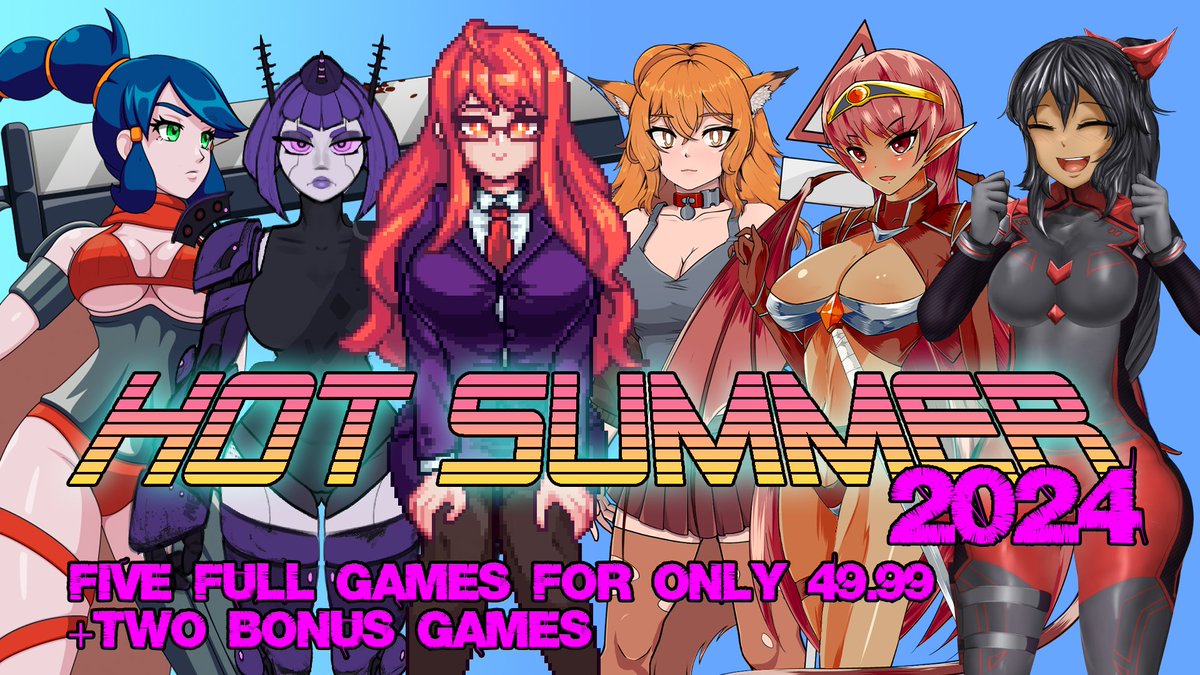 Hi Hi Cuties!

It's that time of the year again!

The Hot Hot Summer Bundle is live!

I gathered up some of the spiciest developers to truly make you melt this summer~

5 Full Games for only $49.99!

Get it before the summer ends below!
itch.io/b/2556/astroka…