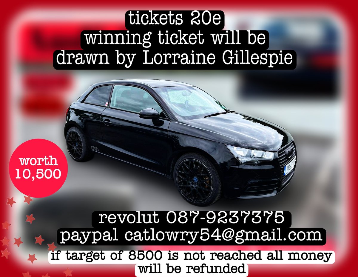 catlowry54's tweet image. Car sales is obviously not my speciality 😁 so holding a draw for this A1 Audi donated. Proceeds needed so much towards purchasing the new #Hilltop. If you can,pls buy a ticket.Thank you so much #nearlythere 💕gofund.me/c76116f6