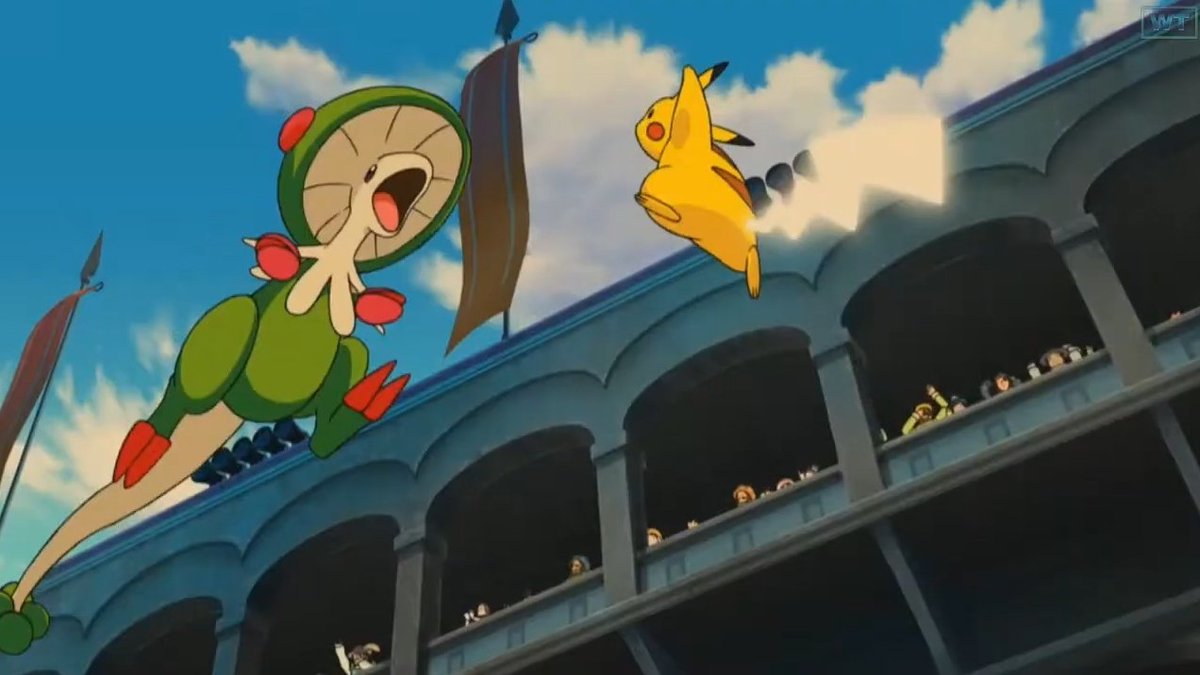 Animedefeats's tweet photo. Ash's Pikachu met another trainer's breloom in Pokémon battle. They soon humiliated the opponent with an instant KO.
From the opening intro of Movie: Lucario and Mystery Of Mew.
#pikachu #breloom #pokemon #knockout https://t.co/5zQVMuNkOZ