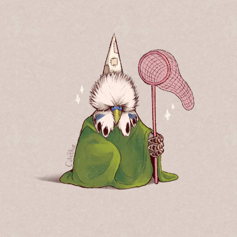 CuteBlueUwU's tweet image. In my head the little wizard looked like this: