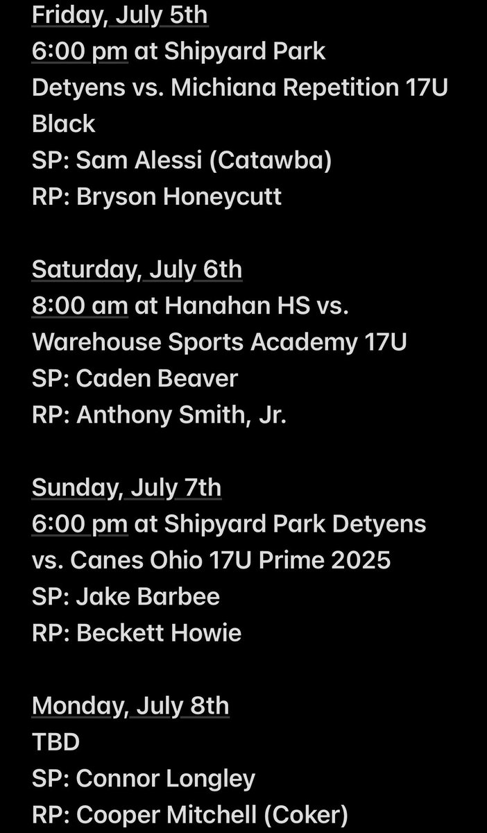 On Deck Academy (@ondeckacademy) on Twitter photo Rotation is set for 2025 On Deck O’s-Hill for the PBR Charleston Open this upcoming weekend @PBR_Uncommitted <a href="/PrepBaseballNC/">Prep Baseball North Carolina</a> @pbrtscouting <a href="/PBRTournaments/">Prep Baseball Tournaments</a> Rotation is set for 2025 On Deck O’s-Hill for the PBR Charleston Open this upcoming weekend @PBR_Uncommitted <a href="/PrepBaseballNC/">Prep Baseball North Carolina</a> @pbrtscouting <a href="/PBRTournaments/">Prep Baseball Tournaments</a>