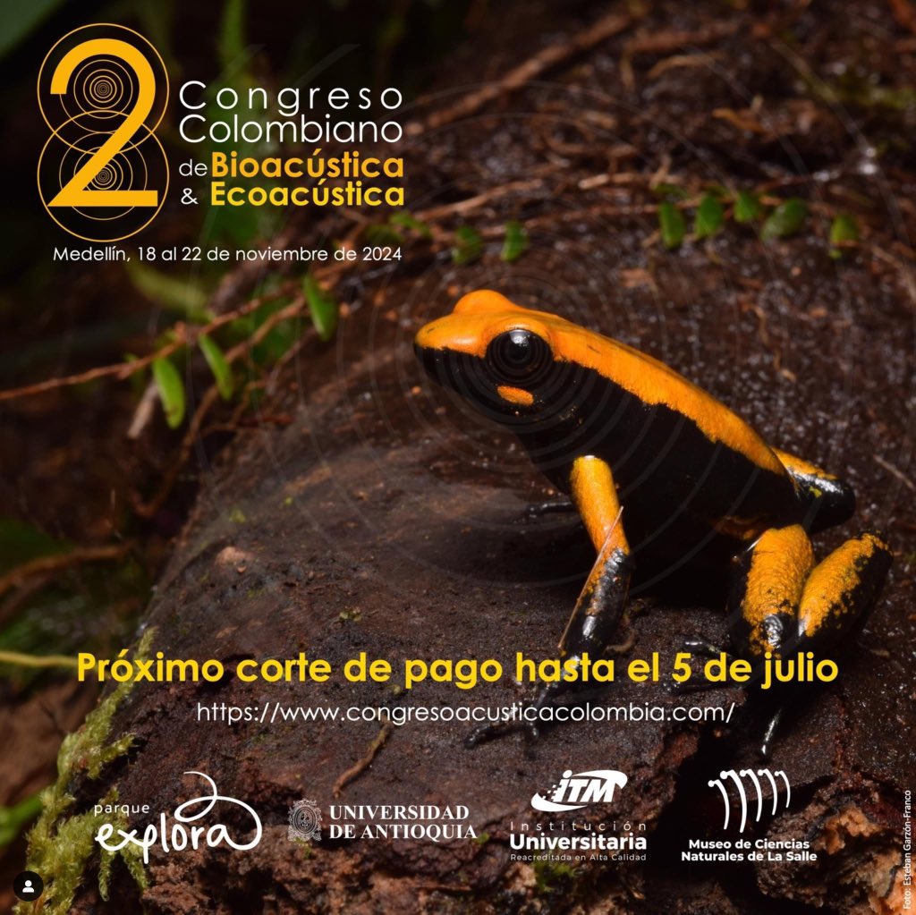 #2CCBE Les recordamos a los que aún no se han inscrito y estén interesados en participar en el Congreso, que este próximo viernes (5 de julio) finaliza el segundo llamado con las tarifas más cómodas en todas las categorías. ¡Los esperamos!

INFO: congresoacusticacolombia.com