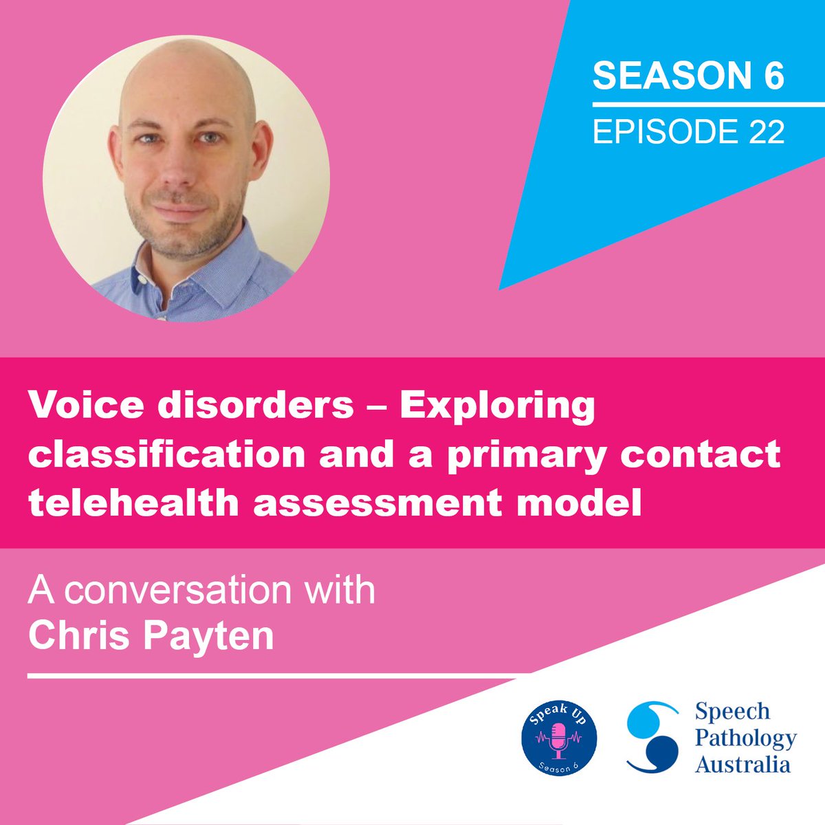 Speech Pathology Australia (@speechpathaus) on Twitter photo #SpeakUpPod rebroadcast: Chris Payten, Advanced Speech Pathologist at Gold Coast Hospital explores his current PhD research in the area of voice disorder classification and implementing a primary telehealth assessment model for voice disorders.
bit.ly/3L82r0j #SpeakUpPod rebroadcast: Chris Payten, Advanced Speech Pathologist at Gold Coast Hospital explores his current PhD research in the area of voice disorder classification and implementing a primary telehealth assessment model for voice disorders.
bit.ly/3L82r0j