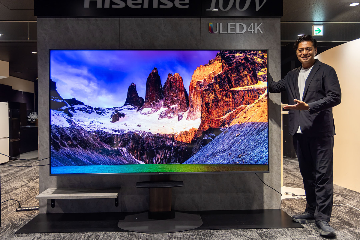 Hi sense インチテレビ ついに100インチを発表しました😁 #テレビはHisense