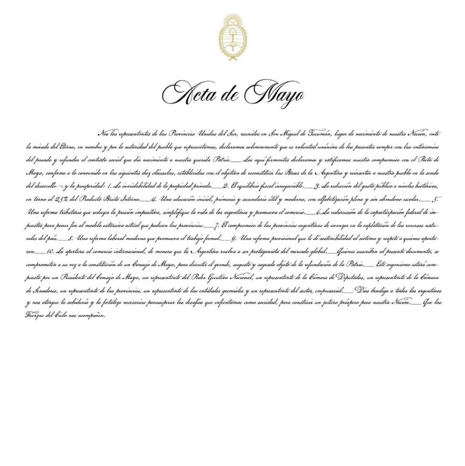 Una veintena de gobernadores firmará un texto que empieza con “bajo la mirada del Eterno” y termina con “que las fuerzas del cielo nos acompañen”.

En el medio contiene frases inconexas e inacabadas, y un par de preceptos de la Escuela Austríaca. 

Provocan profunda vergüenza.