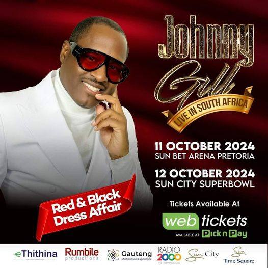 MWildstyle's tweet photo. Johnny Gill
Live in South Africa.
11 October - Sun Bet Arena Pretoria
12 October - Sun City Superbowl.
We About To Bring It South Africa...*
Make Sure You Get Your Tickets. These
Shows Are Definitely Going To Ssell Out..*
📷 Webtickets &amp; PickNPay stores
https://t.co/GmbqH7HM4d https://t.co/t6paRGP5g3