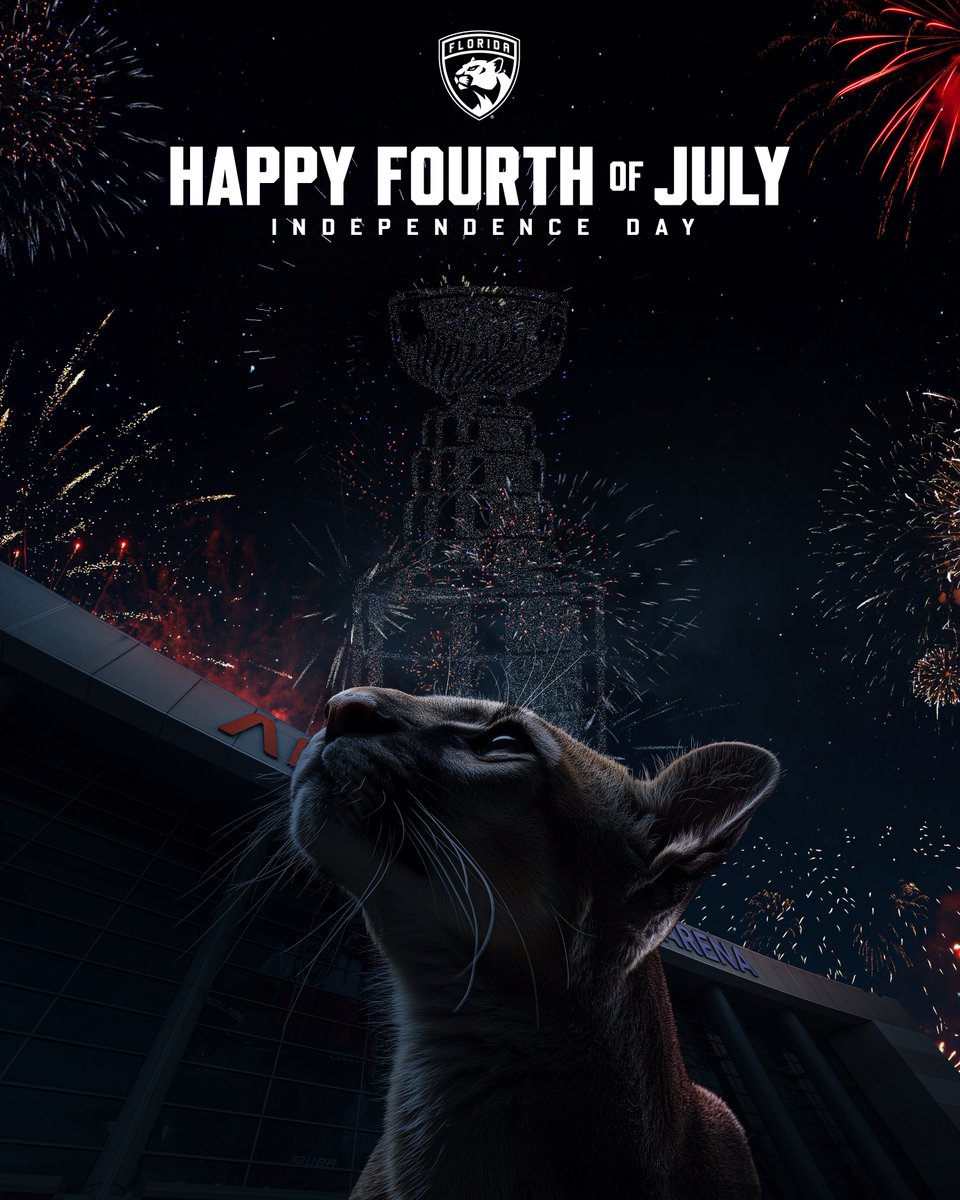 FlaPanthers's tweet photo. Have a safe and happy 4th, Cats fans! 🎇 https://t.co/QRdXOnoDug