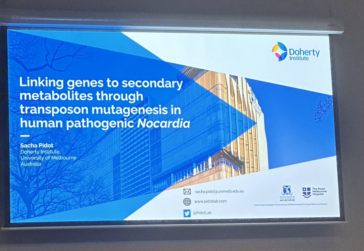 Thrilled by <a href="/PidotLab/">Pidot Lab</a> 's talk on linking genes to natural products on Streptomyces sister, Nocardia! 🧫. Had a wonderful time in his lab during my master's degree in Unimelb! #ASM2024 #ASM2024_XAward <a href="/AUSSOCMIC/">ASM</a>