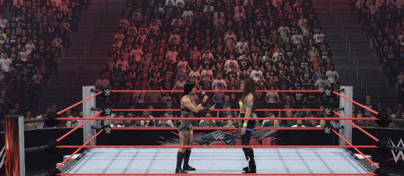 Pepp3rMan's tweet photo. Mick Foley joins Rhea Ripley and Raquel Rodriguez on the same team! #WWERaw  Full Segment

@WWEuniverse2k23 https://t.co/PJQt1IOiuz