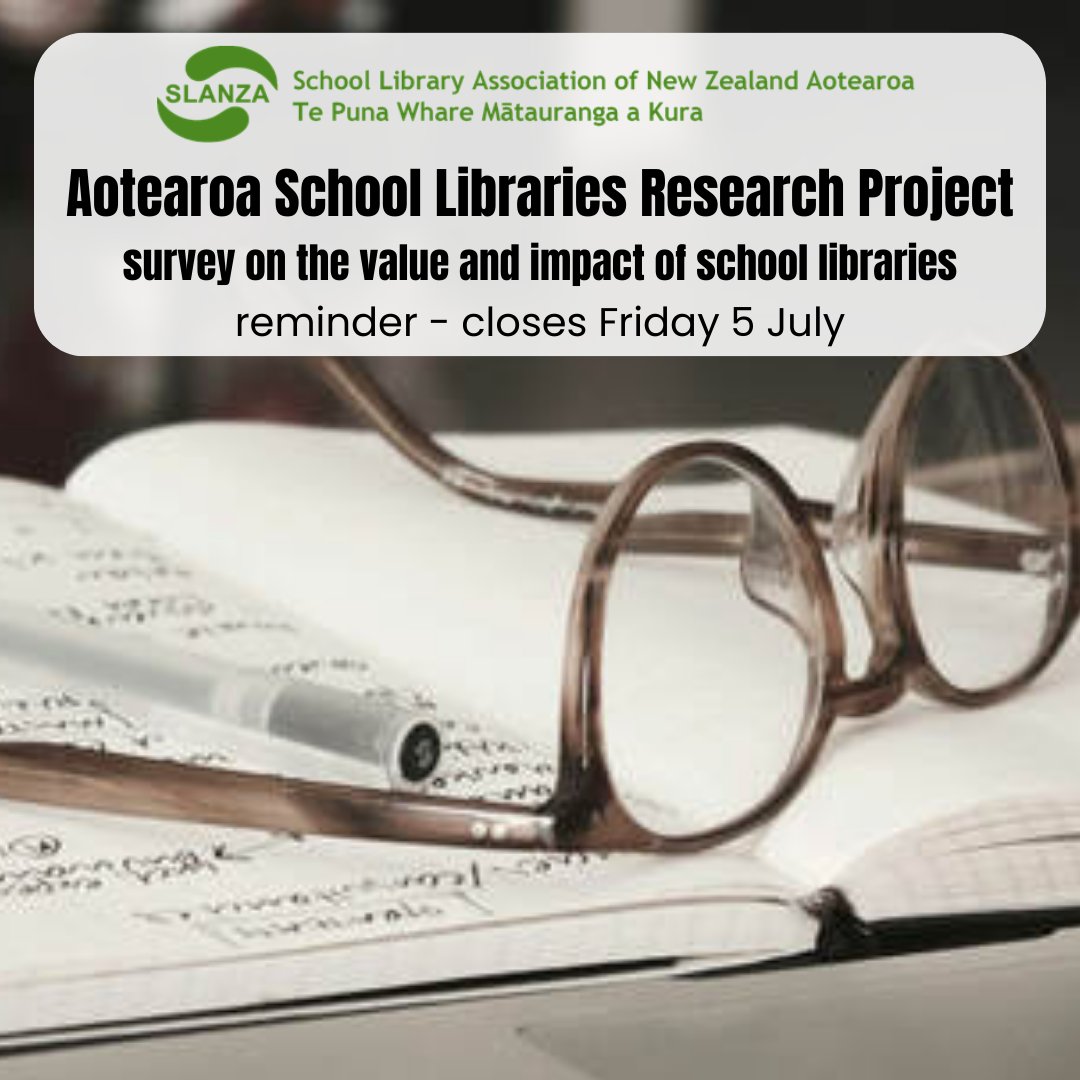 This is your last chance to participate in the Aotearoa survey to show the value and impact of the library in your school.
If you’d like to participate but didn’t receive an invitation  in May, please contact via info in below🔗
Find more information here slanza.org.nz/school-librari…
