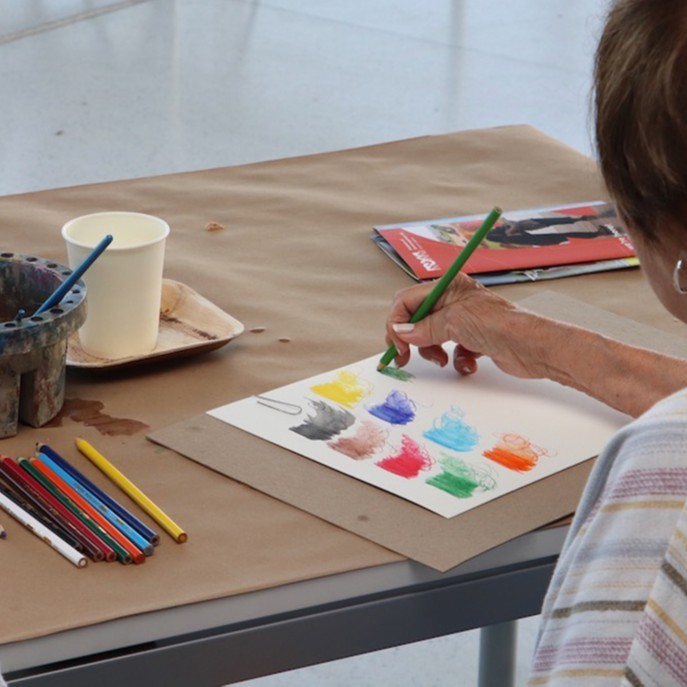 We had a wonderful time expressing our creative side with @Mocanomi for our Sunset Palette evening! Our residents painted their view of the landscape from our Bal Harbour Waterfront Park terrace as the sun set on the waterway.