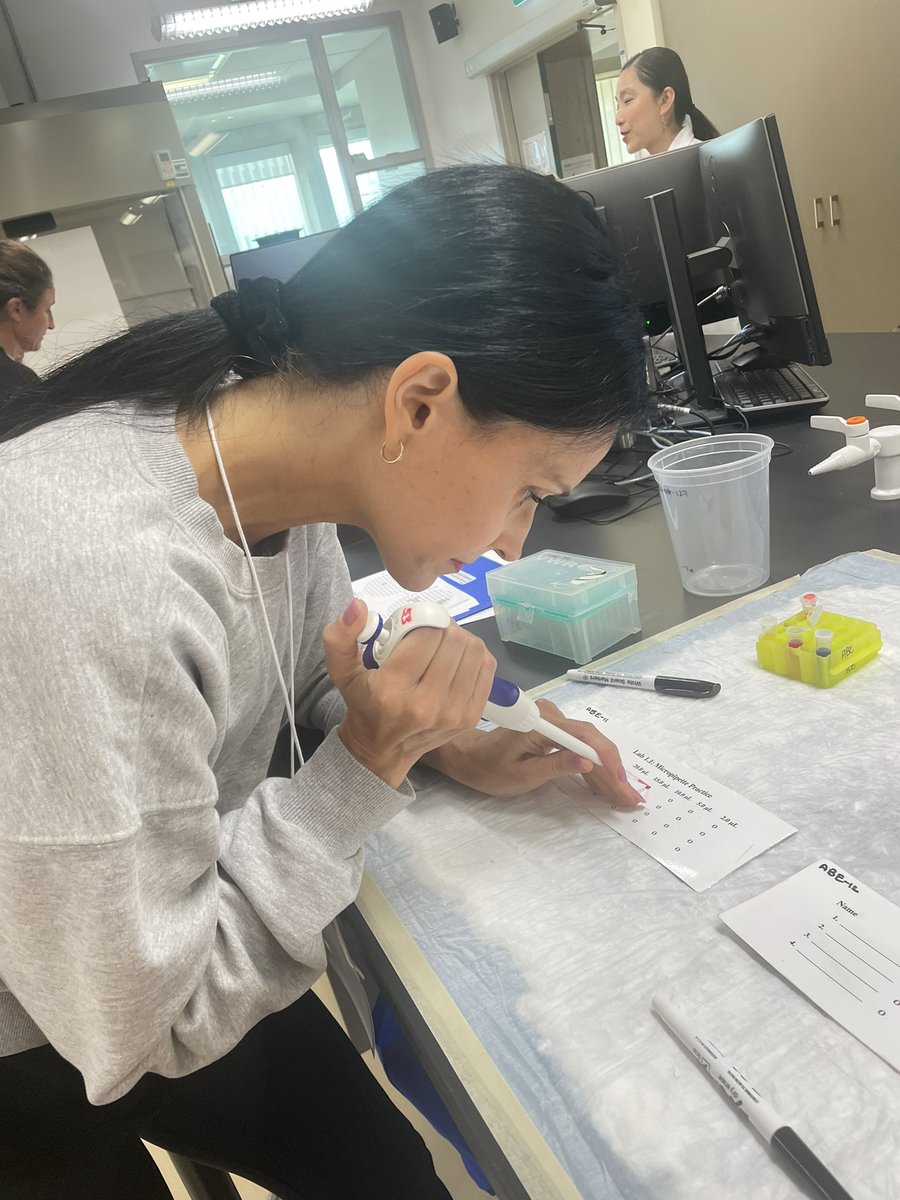 MsBruni5's tweet image. Great first day of learning @ABEUTM1! Such a fun &amp;amp; amazing hands-on experience…can’t wait to see it in action with students in the classroom! @AmgenCanadaGM @UTMBiology #BiotechExperience #ABEPDI #AmgenCanada #SciEd #SciArt #ScienceTeachers