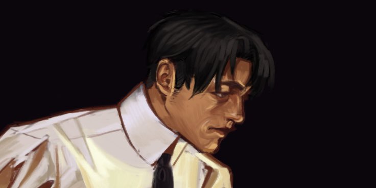 _krosey's tweet photo. Introducing the piece that ruined my life for 4 months #leyendecker #Aot #eruri https://t.co/sI1yNjiNjZ