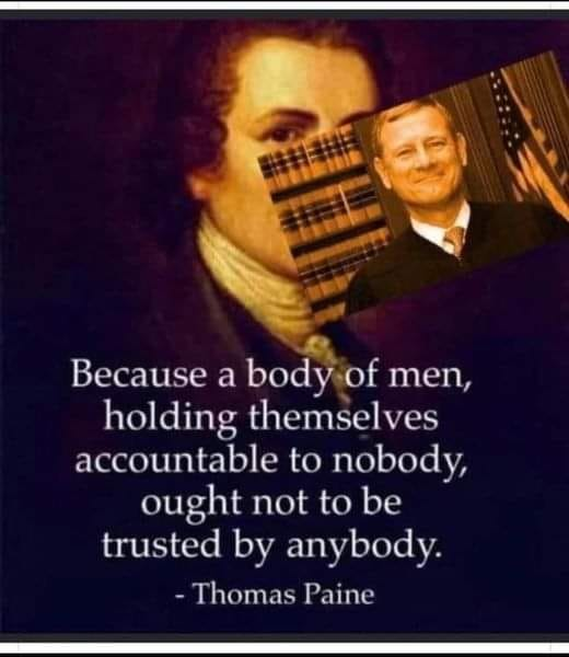 MJdowntheshore's tweet image. Thomas Paine was 100% correct. 

#SCOTUSIsCorrupt 
#SCOTUSIsCompromised