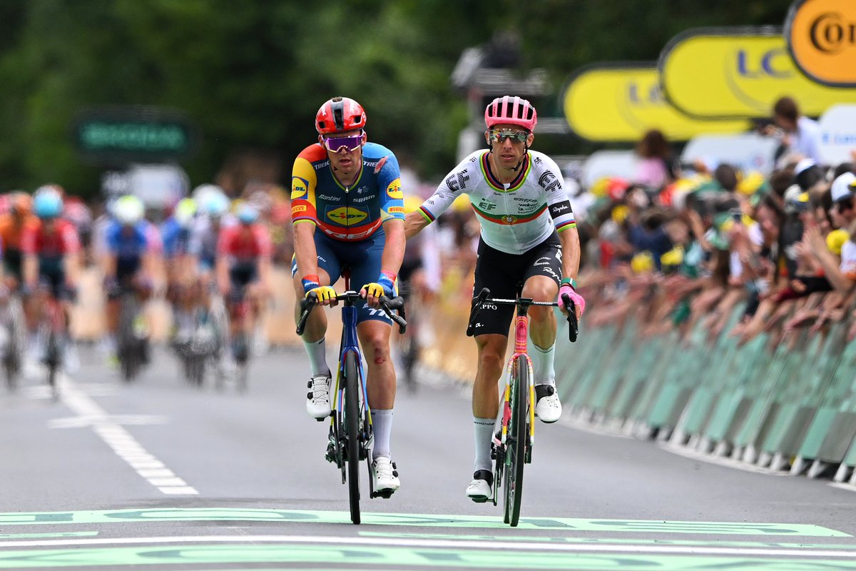 EFprocycling's tweet photo. We’re all in this together 💕

Hope you’re okay, @Mads__Pedersen! 

#TDF2024 https://t.co/RZL2P3EWjt
