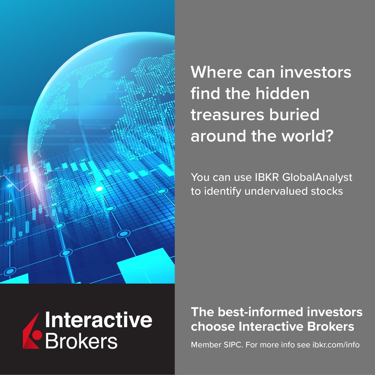 IBKR's tweet photo. Scan the Globe for Undervalued Stocks. With IBKR GlobalAnalyst, you can identify new #investing opportunities: https://t.co/wZ2h9WjQ2T
#IBKR #InteractiveBrokers #GlobalAnalyst https://t.co/NRpKwx3Tev