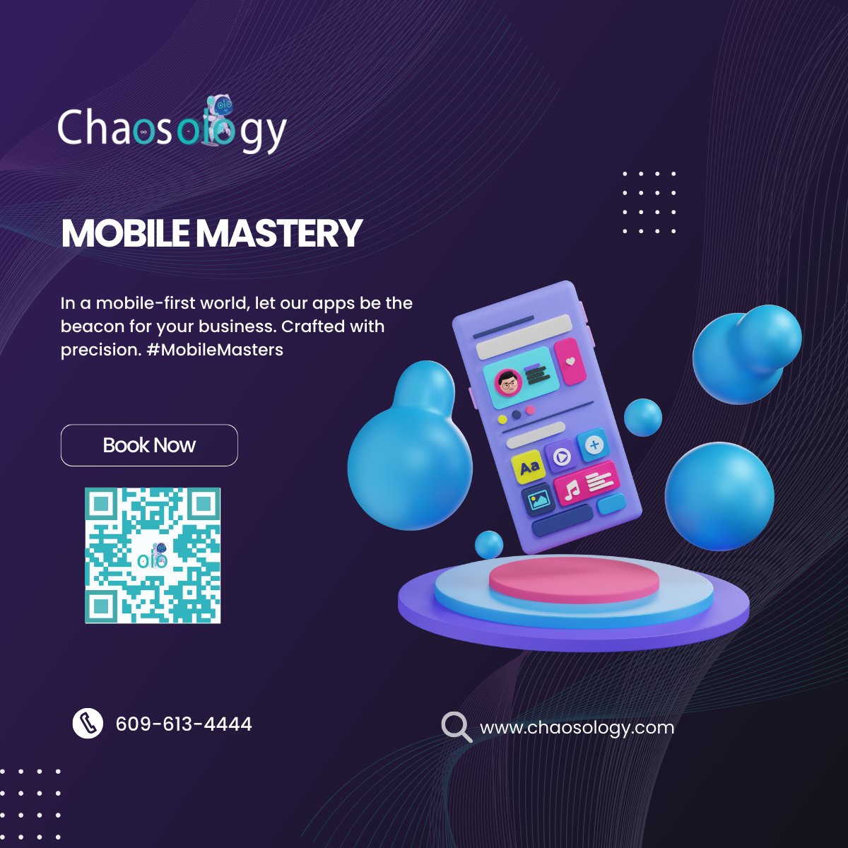 chaosologyHQ's tweet image. In a mobile-first world, let our apps be the beacon for your business. Crafted with precision. #MobileMasters