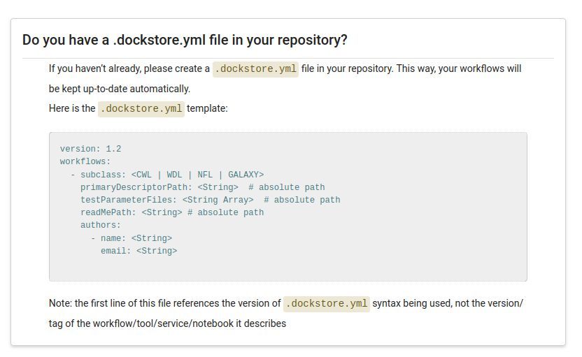 Dockstore tweet media