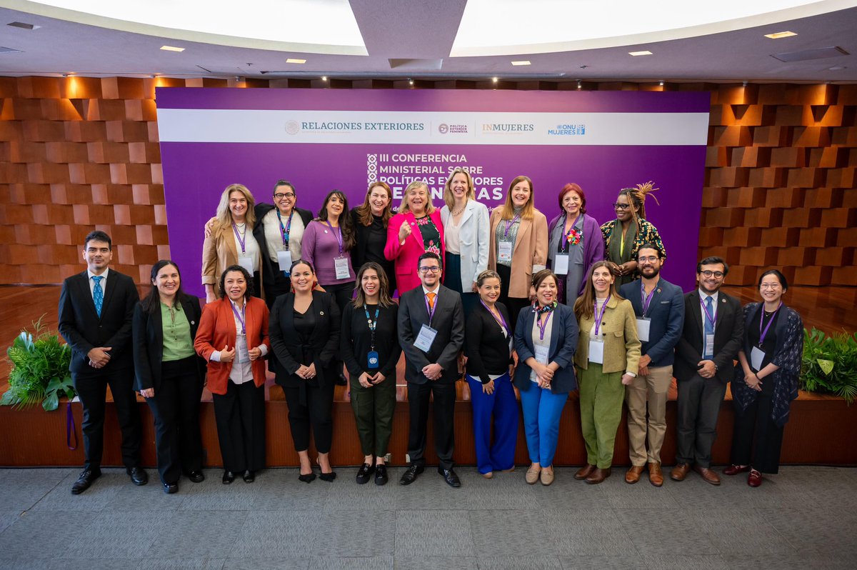 sarah_hendriks's tweet photo. Wrapping up the Third Ministerial Conference on Feminist Foreign Policies hopeful, energized, and profoundly grateful for the privilege of working with this brilliant @ONUMujeres &amp; @ONUMujeresMX dream team 🙌 

#FFP #PolitícaExteriorFeminista https://t.co/mTTZD4Ly0X