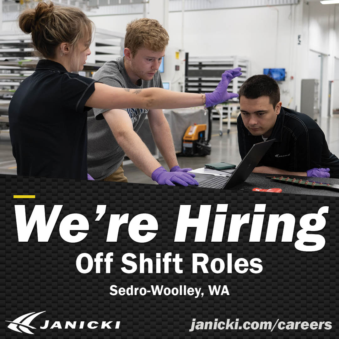 janicki_ind's tweet image. Looking for an off-shift role? We have a wide variety of options at our Washington locations! 
Check out janicki.com/careers for more details.

#Hiringnow #Offshift #Engineeringroles #Manufacturing