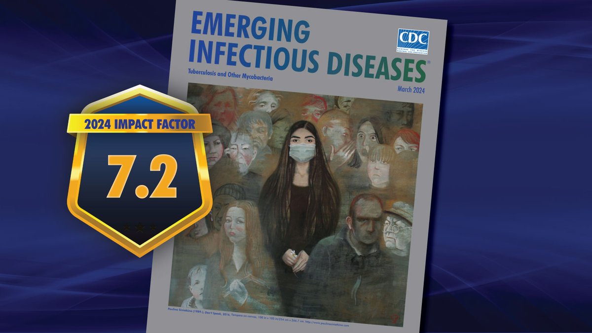 With its current #impactfactor score of 7.2, Emerging Infectious Diseases ranks among the top 10 infectious disease journals tracked by Clarivate Analytics Journal Citation Reports. EID thanks its editors and editorial board for their continued dedication and support.