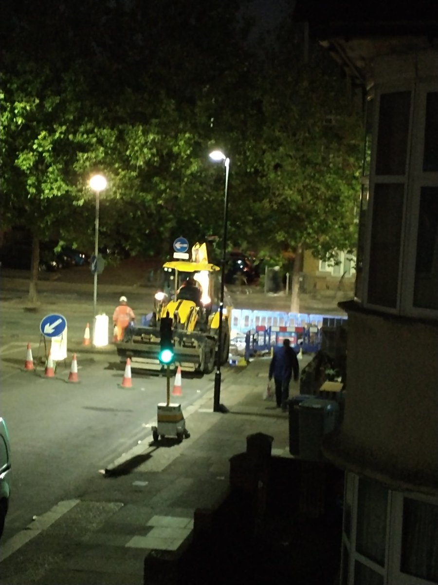MrsJenkinsNW10's tweet photo. @thameswater WTF, it is 11pm and you start digging up the road. This is a residential street, you absolute idiots! Someone please explain the reason #harlesden https://t.co/AuTr3lYlFO