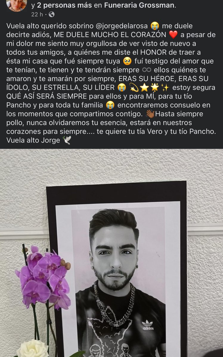Ustedes son muy jóvenes para saberlo, pero <a href="/delaroux/">JORGE TU PAPÁ</a> fue un tuitero pionero en estos lares y un gei icónico. 

Y por supuesto, mi amigo.

Vuela alto, Jorge.