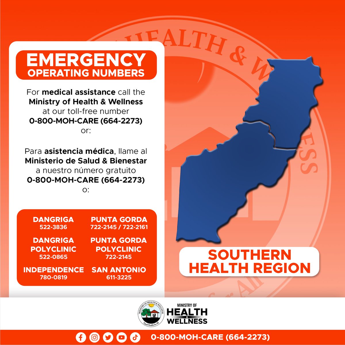 The Ministry of Health &amp; Wellness continues to take precautionary steps in all our health regions at this time to reduce any negative impacts we may experience if or when the hurricane makes landfall and passes over our territory.
