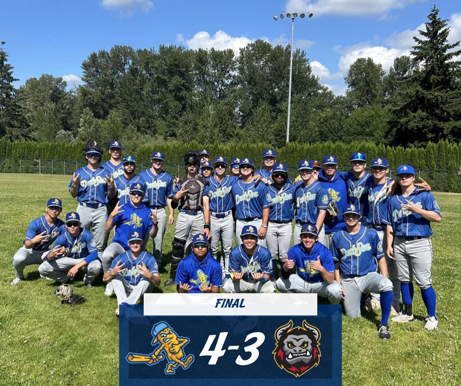 GoFishSticks's tweet photo. Is anyone else getting Deja Vu? 😵‍💫

Sticks picked up a non-conference win against the Gumberoos last night, thanks to our star pitcher of the night, Blake!

#WinnerWinnerFishStickDinner | #DUBsea | #GoFishSticks https://t.co/H9iFh1XiaV