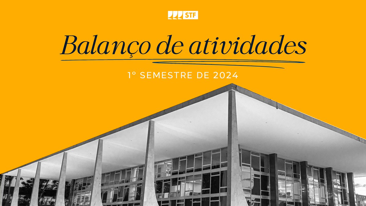 STF_oficial's tweet photo. O relatório com os dados estatísticos do 1º semestre de 2024 dá transparência à atuação do #TribunaldaConstituição e promove o diálogo com a sociedade: https://t.co/ibNflPKMU0

#Acessibilidade: contém descrição acessível https://t.co/Jbw3kpg2s0