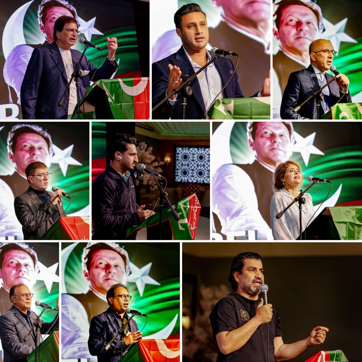 QasimKhanSuri's tweet photo. لندن میں پاکستان تحریکِ انصاف کے دیرینہ ساتھیوں رومی ملک، امجد خان اور اسلم بھٹ نے چیئرمین عمران خان اور دیگر اسیرانِ جمہوریت کی رہائی، ان سے اظہارِ یکجہتی اور پاکستان میں فارم 47 حکومت کی بڑھتی ہوئی فسطائیت کے خلاف کنونشن منعقد کیا، کنونشن میں برطانیہ کے طول و عرض سے برٹش پاکستانیوں کی بڑی تعداد نے شرکت کی، تقریب میں پاکستان تحریکِ انصاف کی لیڈر شپ صاحبزادہ جہانگیر، زلفی بخاری، انیل مسرت، افتخار مجید، صدر پاکستان تحریکِ انصاف ساؤتھ افریقہ رائے علی انتخاب، اظہر مشوانی نے شرکاء سے خطاب کیا ، تمام مقررین نے چیئرمین عمران خان سمیت تمام پاکستان تحریکِ انصاف کے رہنماوں اور کارکنان پر جھوٹے مقدمات کے خاتمے اور فی الفور رہائی کا مطالبہ کیا۔