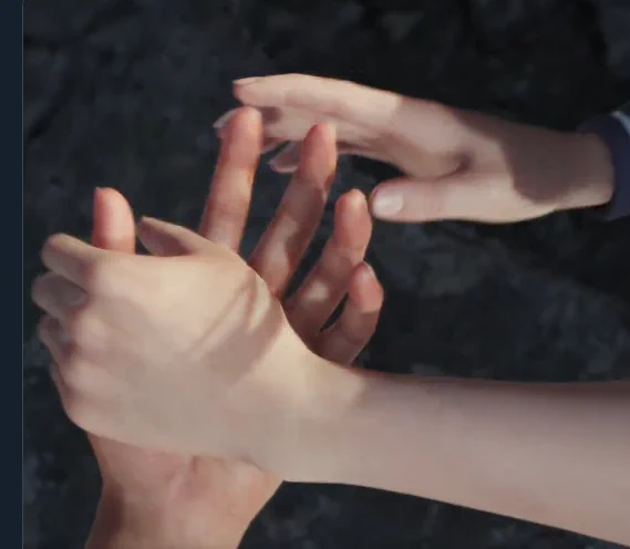 She's so cute grabbing his finger so lol