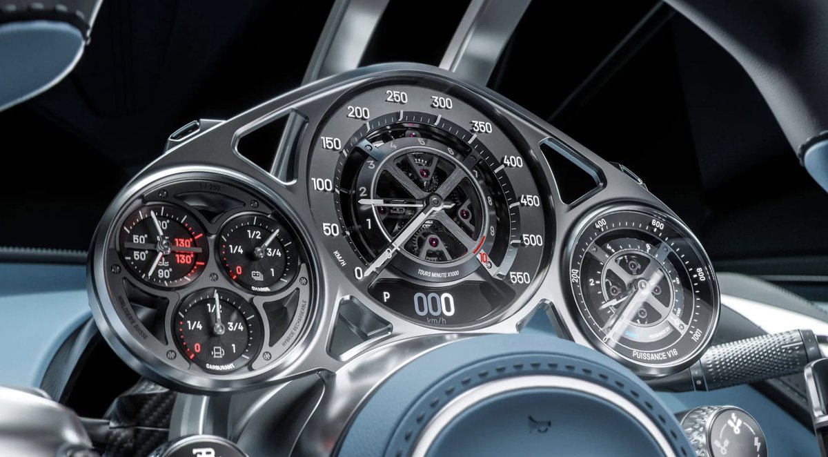 Ani325's tweet photo. I'm not the only one who desired horological quality instrument clusters in automotive applications. Refreshing to see Bugatti (hopefully) setting the trend. The watch industry has taught us that both digital and analog interfaces can co-exist in the market :) https://t.co/QOz0OhMdVH