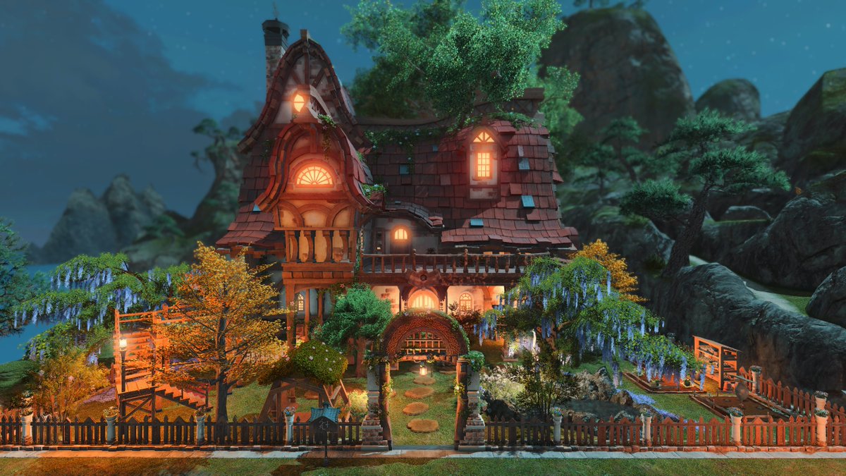JustNoko's tweet photo. Forgot to post this earlier but... 
Garden and exterior DONE 🥰 https://t.co/oNYnnbWRkr